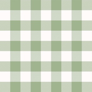 2 Inch Buffalo Check Sage Green and White