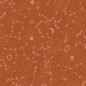 Star Constellation Tawny Rust Large