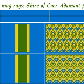 mug rugs: Shire of Caer Adamant (SCA)