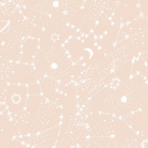 Star Constellation White Blush Large