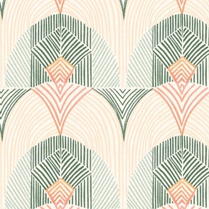 Neutral Boho Chic Wallpaper (Coral)