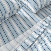 Blue and Navy Indienne Stripe Vertical