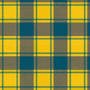 Beach Blanket Plaid, Yellow and Teal by Brittanylane