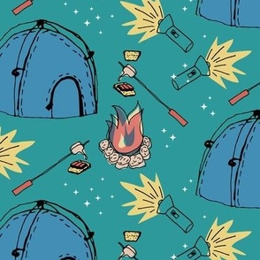 Bright Camping Pattern - Smooth Summer Colors