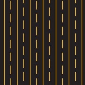 Hwy Stripes, Black and Gold