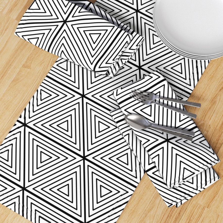 Bold Black and White Triangles