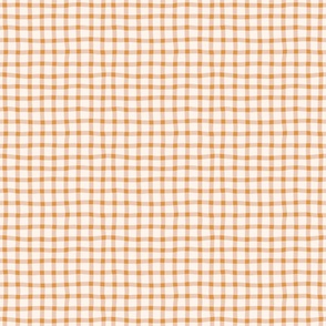 Wobbly Gingham Check Plaid in Pink   Orange