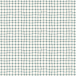cottagecore Gingham Check Plaid in Blue