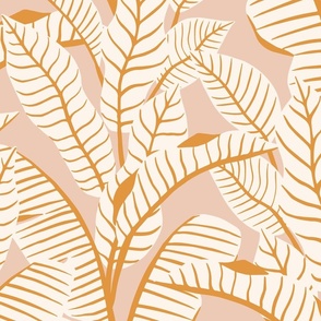 Playful Tropical Palms on Pink