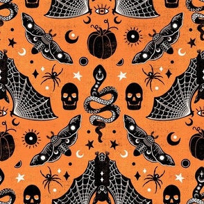 Gothic Halloween Orange and Black by Angel Gerardo