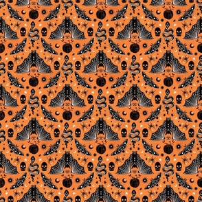 Gothic Halloween Orange and Black by Angel Gerardo - Small Scale