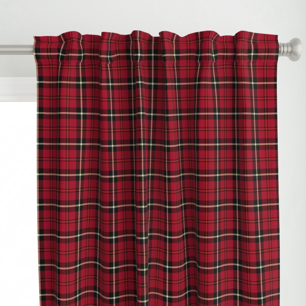 7" Red And The Blackest Wintry Highland Scottish cabincore Tartan