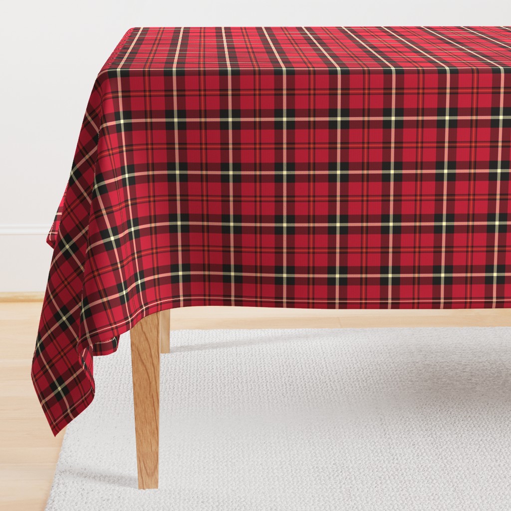 7" Red And The Blackest Wintry Highland Scottish cabincore Tartan