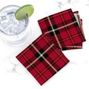 7" Red And The Blackest Wintry Highland Scottish cabincore Tartan