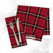 7" Red And The Blackest Wintry Highland Scottish cabincore Tartan