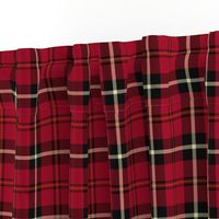 7" Red And The Blackest Wintry Highland Scottish cabincore Tartan