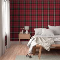 7" Red And The Blackest Wintry Highland Scottish cabincore Tartan