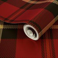 7" Red And The Blackest Wintry Highland Scottish cabincore Tartan