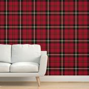 7" Red And The Blackest Wintry Highland Scottish cabincore Tartan