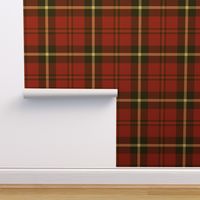 7" Red And The Blackest Wintry Highland Scottish cabincore Tartan