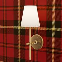 7" Red And The Blackest Wintry Highland Scottish cabincore Tartan