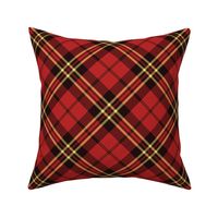 14" Red And The Blackest Scottish Highland cabincore Tartan