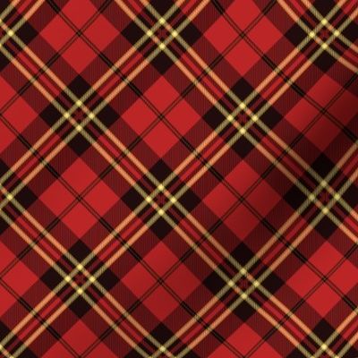 7" Red And The Blackest Scottish Highland cabincore Tartan