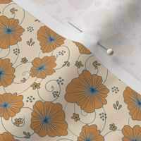 1001-1 Whimsical flowers against a cream background (Small)
