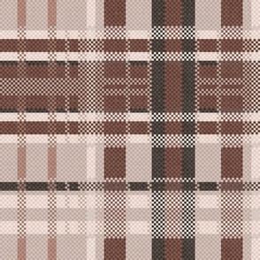 Dark Academia - Plaid in Brown / Large