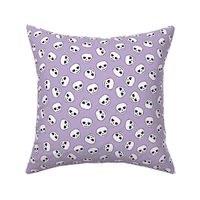 Little day of the dead love skulls halloween kids design on lilac purple 