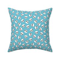 Little day of the dead love skulls halloween kids design on turquoise blue