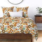 (L) Retro Floral - Seventies Vintage Flowers