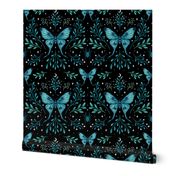 Mystical Butterfly-Turquoise-Larger Pattern-Repeating in every 20 inches