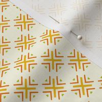 Deconstructed Orange and Cream Check with Lines and Hearts