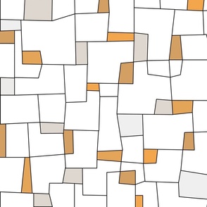   Cubist Tiles Orange Brown