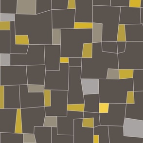  Cubist Tiles Warm Gray Gold