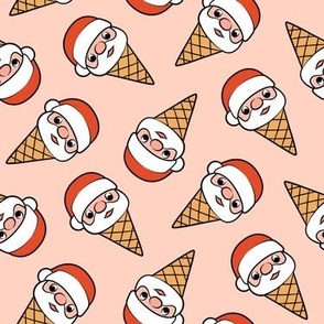 Santa Ice Cream Cones - pink - Christmas - LAD22