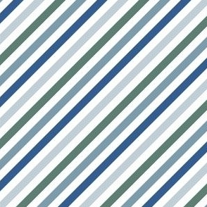 Diagonal Candy Stripe Blue Dragon Multi