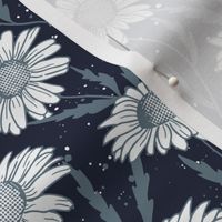 daisies in the night | navy blue