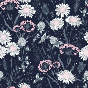 wild garden | navy blue