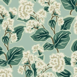 Retro Floral - Large - Green 