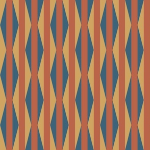 Kite stripes- Orange, Gold, and Navy 