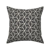 Stargazer - Retro Geometric Textured Charcoal Black Regular Scale