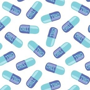 Chill Pill Fabric, Wallpaper and Home Decor | Spoonflower