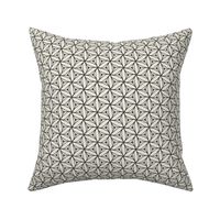 Stargazer - Retro Geometric Textured Ivory Charcoal Black Small Scale