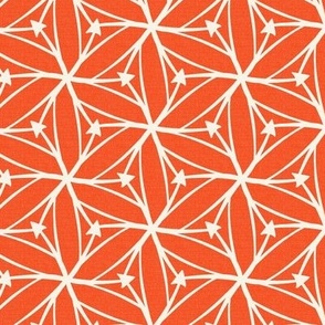 Stargazer - Retro Geometric Textured Red/Orange Regular Scale