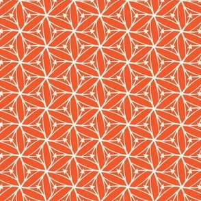 Stargazer - Retro Geometric Textured Red/Orange Small Scale