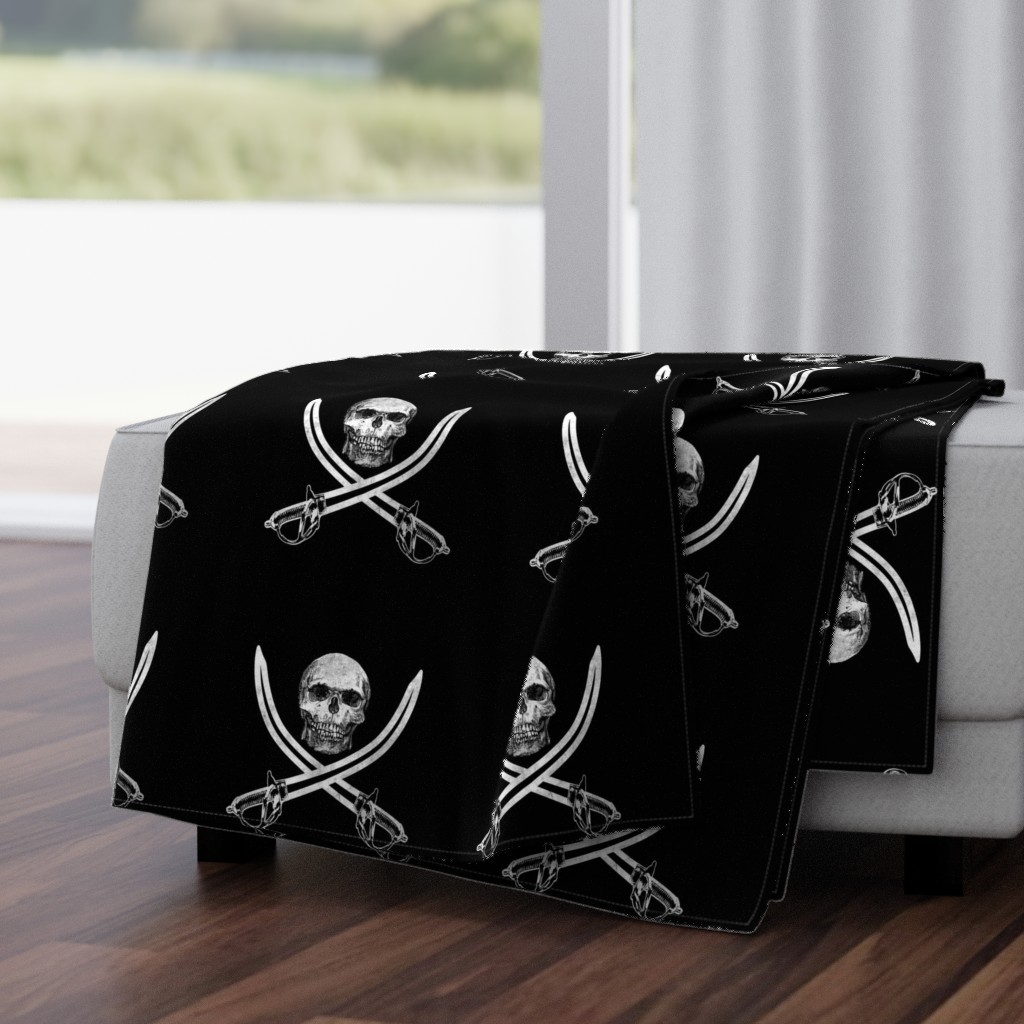 Jolly Roger Pirate Flag ~ Blackmail and Bone ~ Square