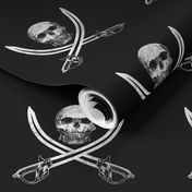 Jolly Roger Pirate Flag ~ Blackmail and Bone ~ Square