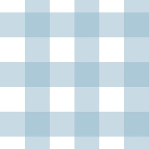 3 inch gingham blue 